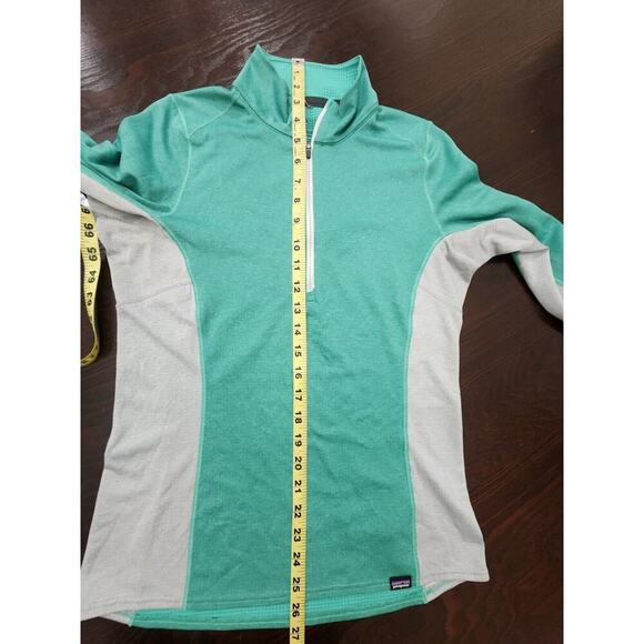 Patagonia Women’s Capilene Baselayer Mid-weight 1/2 Zip Top Green Outdoor Sz S - Picture 9 of 10